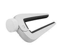 FUNOMOCYA Adjustable Silver Zinc Alloy Guitar Capo for 6/12 String Acoustic, Classical, Electric Guitar, Bass and Mandolin - Universal Metal Capo for String Tuning and Play