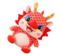 FUNOMOCYA Adorable Chinese Dragon Plush Zodiac Mascot Soft Stuffed Doll Year Birthday and Home Decoration with Auspicious Symbolism