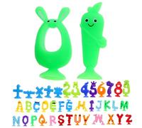 FUNOMOCYA Alphabet and Bath with Suction Cups for Tpr Material Educational Spelling Games Cognitive Development and Interaction Soft Non-deformable Letters and Numbers for Bathtub Play