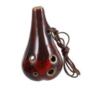 FUNOMOCYA Alto C Ocarina Ceramic Musical Instrument Portable Creative Beginner Wind Ocarina Instruments for Six Practice at Home School Random Color