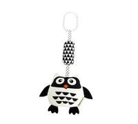 FUNOMOCYA Animal Themed Owl Wind Chime Carriage Pendant Crib Hanging Doll for Newborns Sensory Visual Development with Grasping Exercise and Soothing Effect