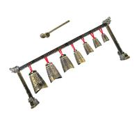 FUNOMOCYA Antique Decorative Chimes Instrument with Sound and Delicate Pattern Design, Alloy Desktop Ornament for Home Decoration and Gift for Friends or Family Members
