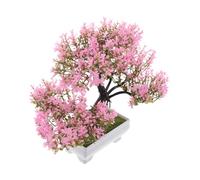 FUNOMOCYA Artificial Bonsai Tree Fake Plant Potted Pine Low Maintenance Plastic Desktop Decoration Bonsai Tree for Living Room Desk Decor Mini Faux Bonsai Tree