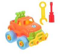 FUNOMOCYA Assembly Car for DIY Disassembly Vehicle Model Vibrant Color Plastic Building Blocks No Battery Required Educational Play for Reasoning and Motor Skills Development Random Color