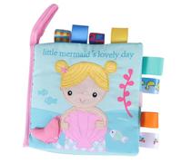 FUNOMOCYA Baby 3d Cloth Book Mermaid Fabric Book Toddler Educational Toy Early Learning Soft Sensory Activity Plaything for Preschool and Infant Development