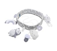 FUNOMOCYA Baby Crib Mobile Hanging Decoration Cute Cloud, Rainbow, Rabbit and Owl Plush Toys, Grey Nursery Mobile for Newborns and Infant Soothing, Soft Cotton Baby Bed Ornament