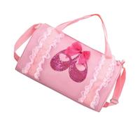 FUNOMOCYA Ballet Dance Bag with Zipper Closure and Shoulder Carry | Oxford Cloth, Pink Floral Shoe Print, Hand Carry Option, Storage for Dance and Ballet Use