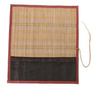 FUNOMOCYA Bamboo Calligraphy Brush Pen Roll Wrap Art Painting Pencil Pouch Organizer Large Storage Bag for Pens Portable Stationery Holder for Chinese Painting and Writing