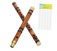 FUNOMOCYA Bamboo Flute G-key Professional Orchestral Flute Instrument and Storage Box Polished Smooth Bamboo Material Featuring Exquisitely Engraved Letters for Traditional Music