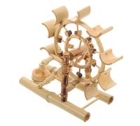 FUNOMOCYA Bamboo Water Wheel Ornament Tabletop Decorative Craft with Natural Texture and Bamboo Elegant Desktop Waterwheel Decoration for Home Office Gift and Feng Shui Display