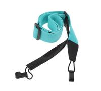 FUNOMOCYA Baritone Ukulele Strap No Drill Soft Adjustable Ukulele Accessories in Lake Blue for Comfortable Acoustic Neck Support and Easy Carrying