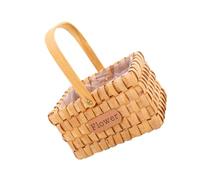 FUNOMOCYA Basket Bamboo Texture Style Modern Storage Basket for Farmhouse Hand-woven Flower with Elegant Natural Bouquet Accessories and Indoor Decoration