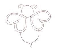 FUNOMOCYA Bee Shaped Wire Wreath Frame 35x35cm Red Metal Decorative Wreath Base for Crafting Seasonal Home Décor and Wedding Floral Projects