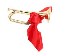 FUNOMOCYA Beginner Bugle Trumpet Horn with Interchangeable Mouthpiece Brass Military Band Instrument for Marching School Bands and Orchestra Clear Sound Easy to Play