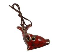 FUNOMOCYA Beginner Dolphin-shape Ocarina for Children, 6-hole White Porcelain Wind Instrument with Sturdy Build and Beautiful Sounds, Present for Young Music Learners Random Color