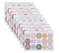 FUNOMOCYA Bible Index Tabs Self-Adhesive Laminated Page Markers for Study Bible Boho Style 10pcs for Men Women and Teens Repositionable Book Tabs for Organizing