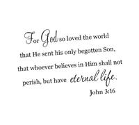 FUNOMOCYA Bible Verse Wall Decal Removable Christian Wall Sticker for Living Room and Sunday School