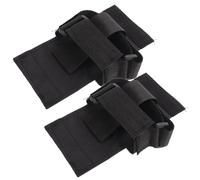 FUNOMOCYA Bike Pedal Straps Foot Strap for Exerciser Foot Pedals Strap Set Adjustable Fit Easy Setup Black Nylon Polyester Disabled Users Exercise Bike Replacement Accessory
