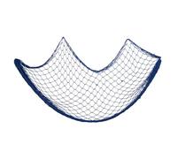 FUNOMOCYA Blue Fish Net Wall Decor Coastal Ocean Themed Decorative Fishing Net for Nautical Mediterranean Style Home Party Office and Beach Background Hanging Rope Design