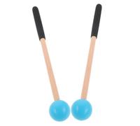 FUNOMOCYA Blue Marimba Mallets with Handle - Hardwood Percussion Sticks for Xylophone and Orff Instrument Set - Reusable Drum Mallets for School Performance and Home Music Making