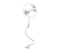 FUNOMOCYA Brass Metal Bookmark Chinese Style Round Fan Bookmark for Stationery Lovers for Readers Students and Writers for Book Decoration and Souvenirs