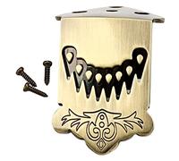 FUNOMOCYA Bronze Supplies 8-String Mandolin Tailpiece (As Shown, 6.2X4.58CM) - Polished Alloy, Improves Tone & Sustain