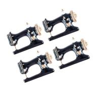 FUNOMOCYA Brooch Set for Daily Wear and Cosplay Party Accessories 4pcs Art Deco Featuring Eye-catching Sewing Machine Design with Shining Rhinestone Pins, Alloy Material for Women