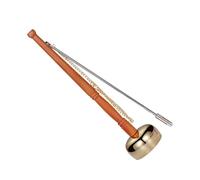 FUNOMOCYA Buddhist Musical Instrument Hand Bell for Meditation with Sound, Easy to Carry, Made of Copper and Wood, Simple and Well-made Decorative Yin Qing for Mindfulness Practice