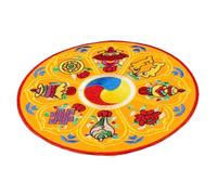 FUNOMOCYA Buddhist Singing Bowl Holder Pad Delicate Embroidered Sound Bowl Mat for Meditation Eight Treasures Design Portable Spiritual Decor