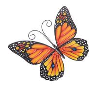 FUNOMOCYA Butterfly Decorative with Classic Design Iron Craft Vivid for Hanging, Yellow Appearance Sculpture Wall Garden Yard Outdoor