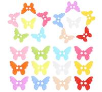 FUNOMOCYA Butterfly Shape Buttons 100pcs Resin Butterfly Buttons for Clothes Sewing Craft Buttons for DIY Projects
