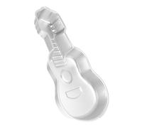 FUNOMOCYA Cake Pan Creative Silver Aluminum Nonstick Baking Mold Guitar Shaped for Easy Release and Cleaning Cake Decorating Mould for Wedding and Family Events