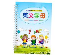 FUNOMOCYA Calligraphy Practice Book Groove Copybook Reusable Writing Practice Tool for Boys and Girls Children with Multi-Style English Letter Tracing Boards Preschool Learning Education