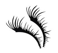 FUNOMOCYA Car Headlight Eyelashes Stickers Black Pet Vinyl Decorative Automotive Decals Easy Install for Stylish Vehicle