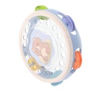 FUNOMOCYA Cartoon Pattern Handheld Tambourine Percussion Hand Drum Educational Musical Instrument for Early Learning Lightweight Portable Rhythm Development