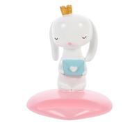 FUNOMOCYA Cartoon Phone Holder White Rabbit Poly Resin Desktop Stand | Office and Reading Use, Universal Fit for Mobile Device, Lovely Ornament with Creative Modern Design