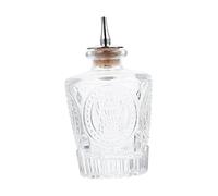 FUNOMOCYA Carved Glass Bottle Retro Bitters Bottle Stopper for Drinks Cabinet Home Bar Use