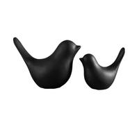 FUNOMOCYA Ceramic Bird Ornaments 2 Pieces Nordic Modern Minimalist Figurines for Home Office Decoration 4.33X3.15X1.97In Unique Bird Sculptures Set