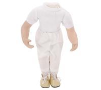 FUNOMOCYA Ceramic Doll Body DIY Doll Supplies with Straight Legs and Bent Arms Smooth Polished Surface for Crafts and Parent-interaction
