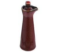 FUNOMOCYA Ceramic Oil Bottle Seasoning Bottle Red for Home Restaurant Use | Smooth Polished Ceramic, Multi Functional Design, Long Lasting Use, Easy to Use, Kitchen Condiment Bottle
