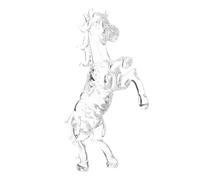 FUNOMOCYA Chinese Zodiac Horse Crystal Figurine Clear Standing Animal Sculpture Feng Shui Ornament for Home Office Decor Motivational Table Display for Year Celebration