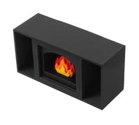 FUNOMOCYA Christmas Miniature Dollhouse Fireplace Model Victorian Style Faux Fireplace Screen No Assembly Needed Cozy Holiday Tiered Tray Decor Accessory for Dollhouse and Miniature Village