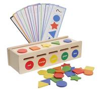FUNOMOCYA Color Sorting for Wooden Shape Sorter Educational Plaything High Impact Resistance Enhances Hand-eye Coordination and Motor Skills Supplies for Early Learning