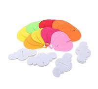 FUNOMOCYA Colorful Felt Hot Air Balloon Decorative Pendant Set for Classroom Corridor Lightweight and Hanging Ornaments for Day and Festive Activities Includes Large and Small Balloons with