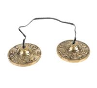 FUNOMOCYA Copper Cymbal Bell for Meditation and Sound Copper Finger Cymbals for Yoga and Mindfulness Practice for Restoring Mental Clarity and