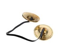 FUNOMOCYA Copper Cymbal Bell Yoga Cymbal Portable Pleasing Sound Golden Brass Religious Musical Apparatus for Sound Healing and Yoga Practices