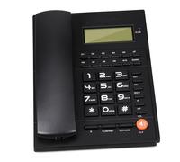 FUNOMOCYA Corded Desk Phone with Call Waiting and Adjustable Volume Large Clear Display Home and Office Telephone for Seniors Black Business Landline for Hotel and Desktop Use