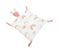 FUNOMOCYA Cotton Blanket with Soothing Bunny Shape Soft Breathable Security Blanket for Newborn Boys and Sensory Development Sleep Companion