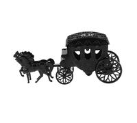 FUNOMOCYA Creative Black Royal Carriage Candy Box for Weddings Plastic Treat Container with Generous Timeless Keepsake Favor for Halloween Snack and Party Decorations
