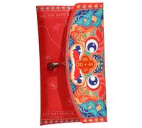 FUNOMOCYA Creative Chinese Year Red Envelope Cloth Money Pouch with Traditional Lucky Patterns Fabric Storage Bag for Spring Festival Birthdays Engagements Red Packet for Prosperity and